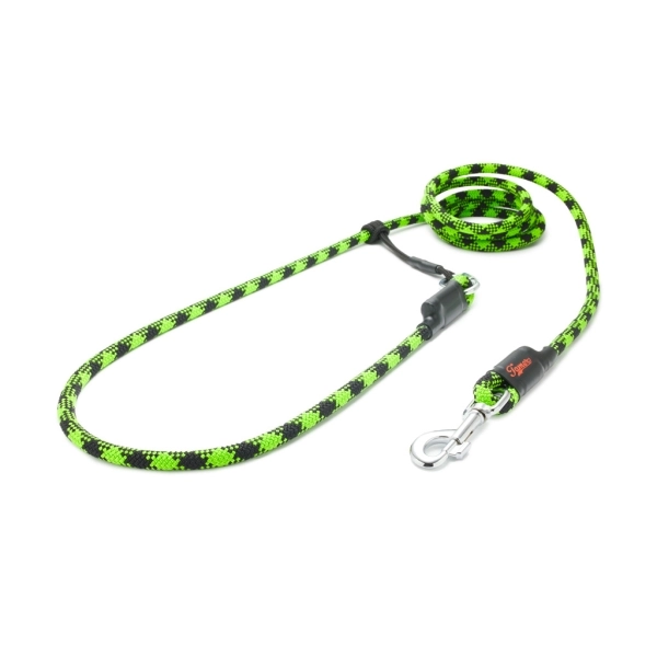 EASYLONG Hundeleine - L - 3m - grün und schwarze Kreuze